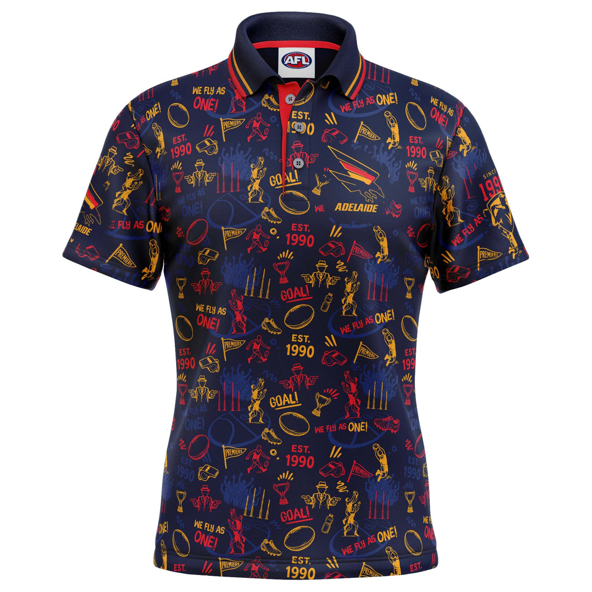 AFL Adelaide Crows 'Scrambler' Golf Polo - Ashtabula
