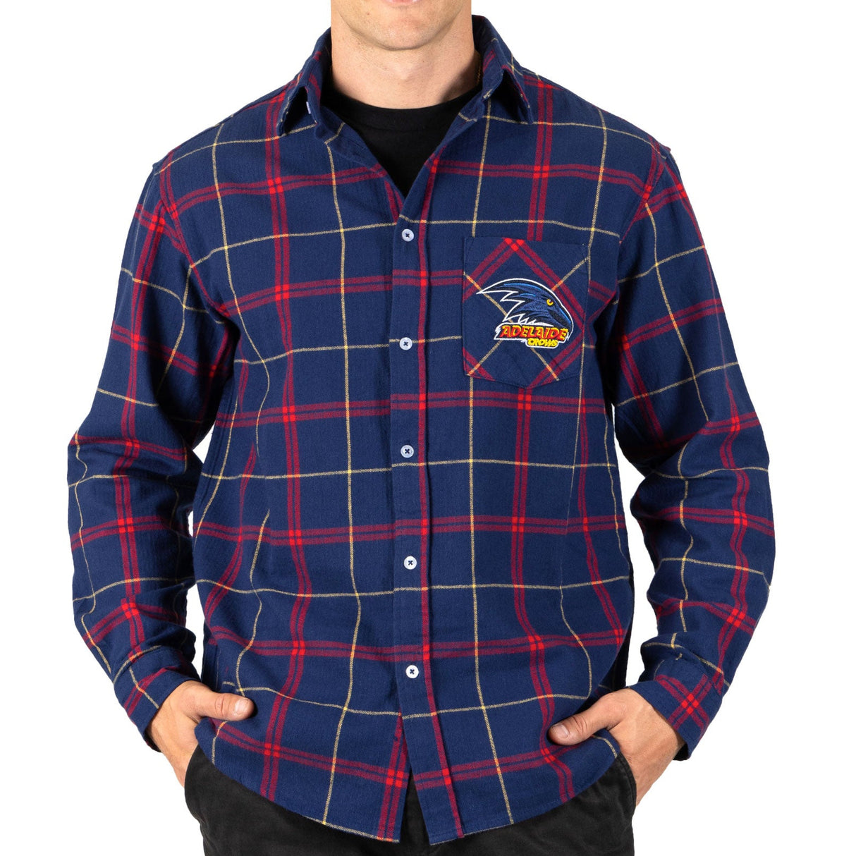 AFL Adelaide Crows 'Mustang' Flannel Shirt - Ashtabula