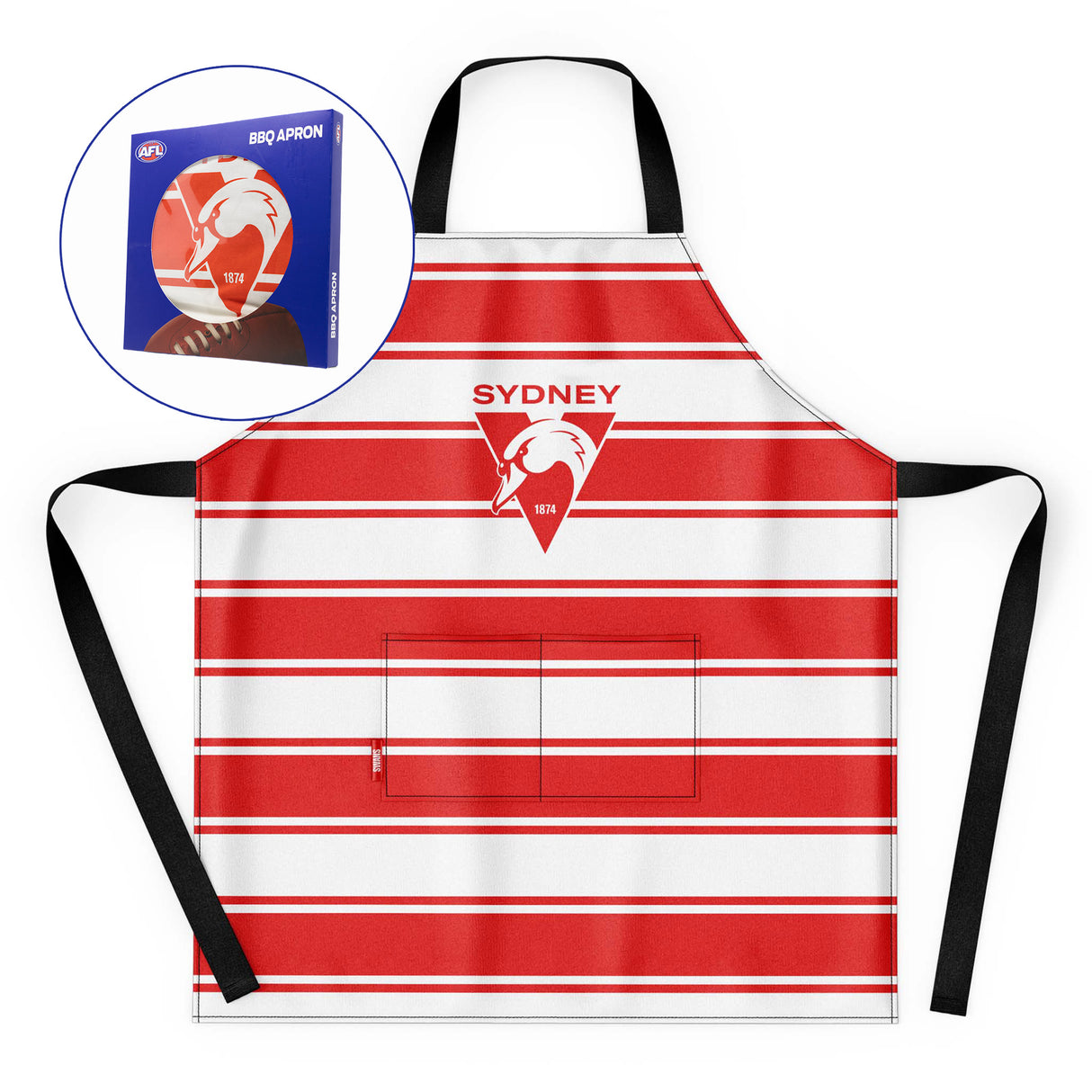 AFL Sydney Swans 'Snagged' BBQ Apron - Ashtabula