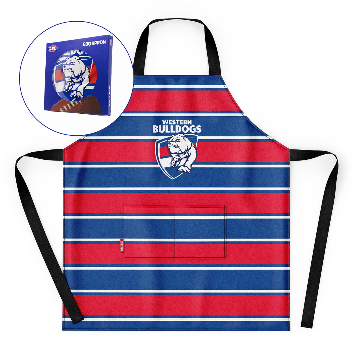 AFL Western Bulldogs 'Snagged' BBQ Apron - Ashtabula