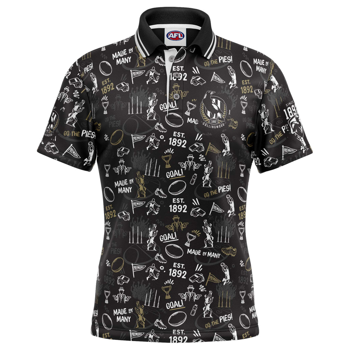 AFL Collingwood 'Scrambler' Golf Polo - Ashtabula