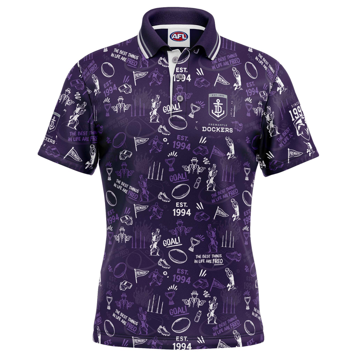AFL Fremantle Dockers 'Scrambler' Golf Polo - Ashtabula