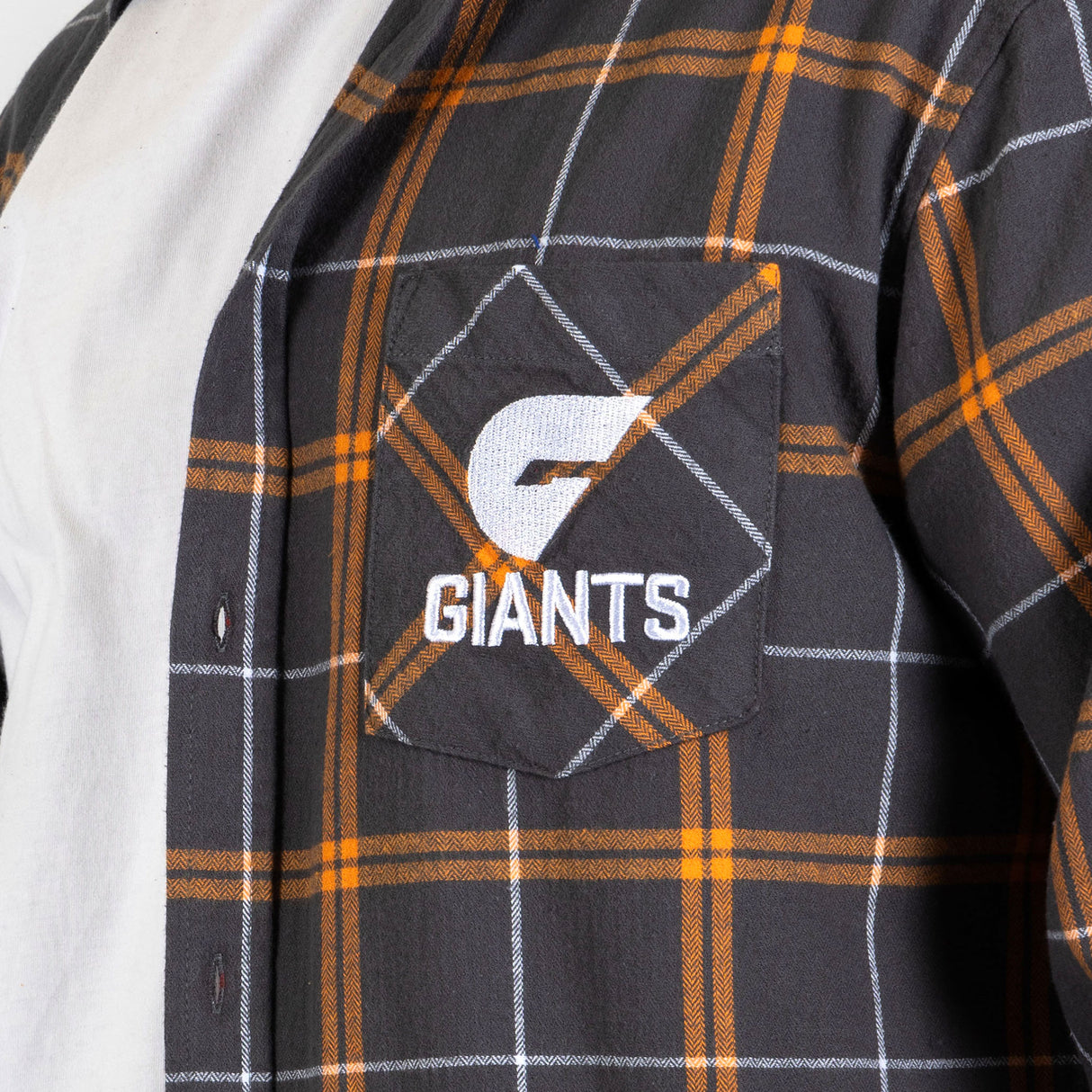 AFL GWS Giants 'Mustang' Flannel Shirt - Ashtabula