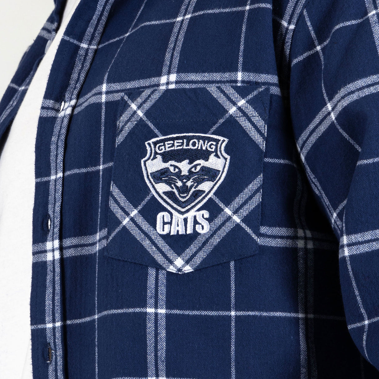AFL Geelong Cats 'Mustang' Flannel Shirt - Ashtabula