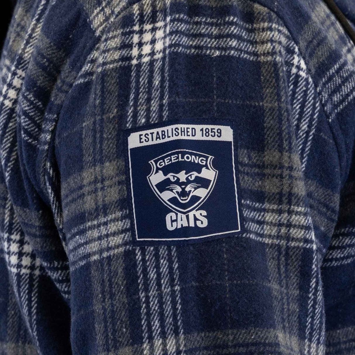 AFL Geelong Cats 'Highland' Hooded Flannel Shirt - Ashtabula