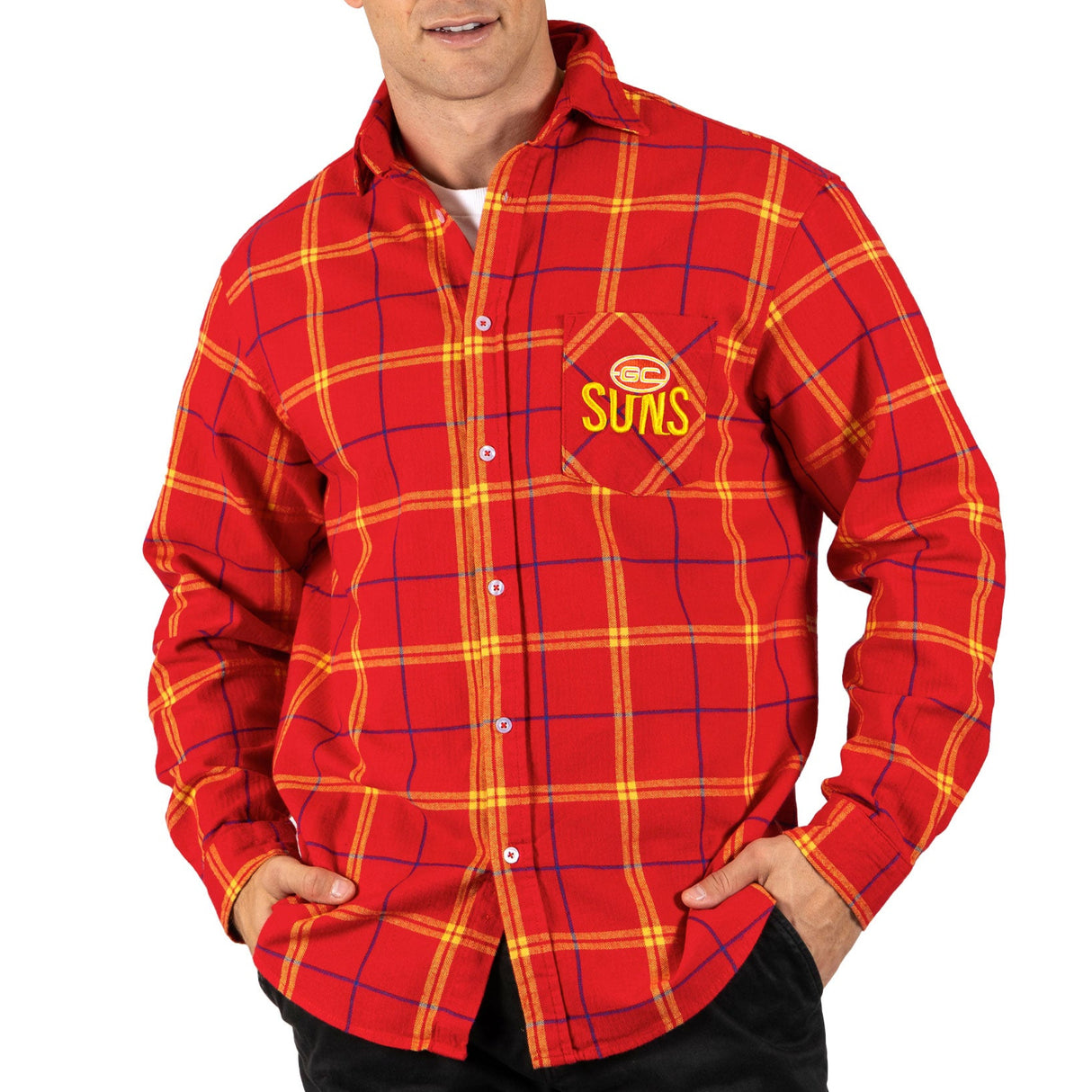 AFL Gold Coast Suns 'Mustang' Flannel Shirt - Ashtabula