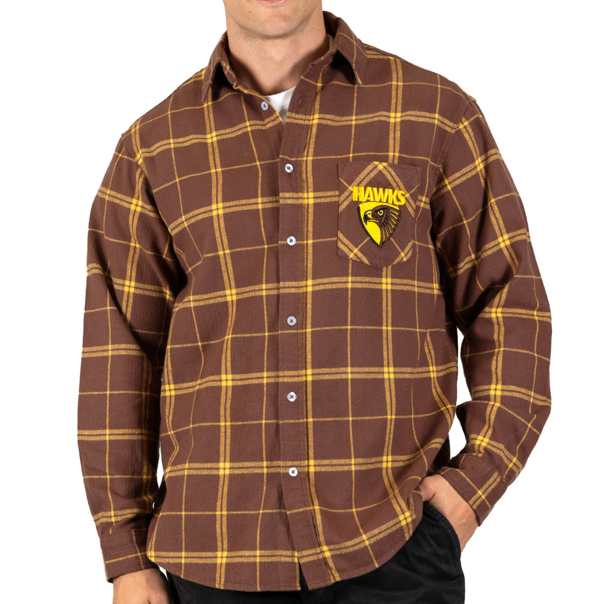 AFL Hawthorn 'Mustang' Flannel Shirt - Ashtabula