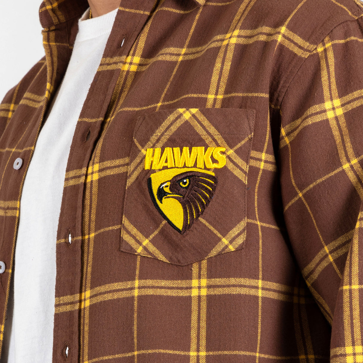 AFL Hawthorn 'Mustang' Flannel Shirt - Ashtabula