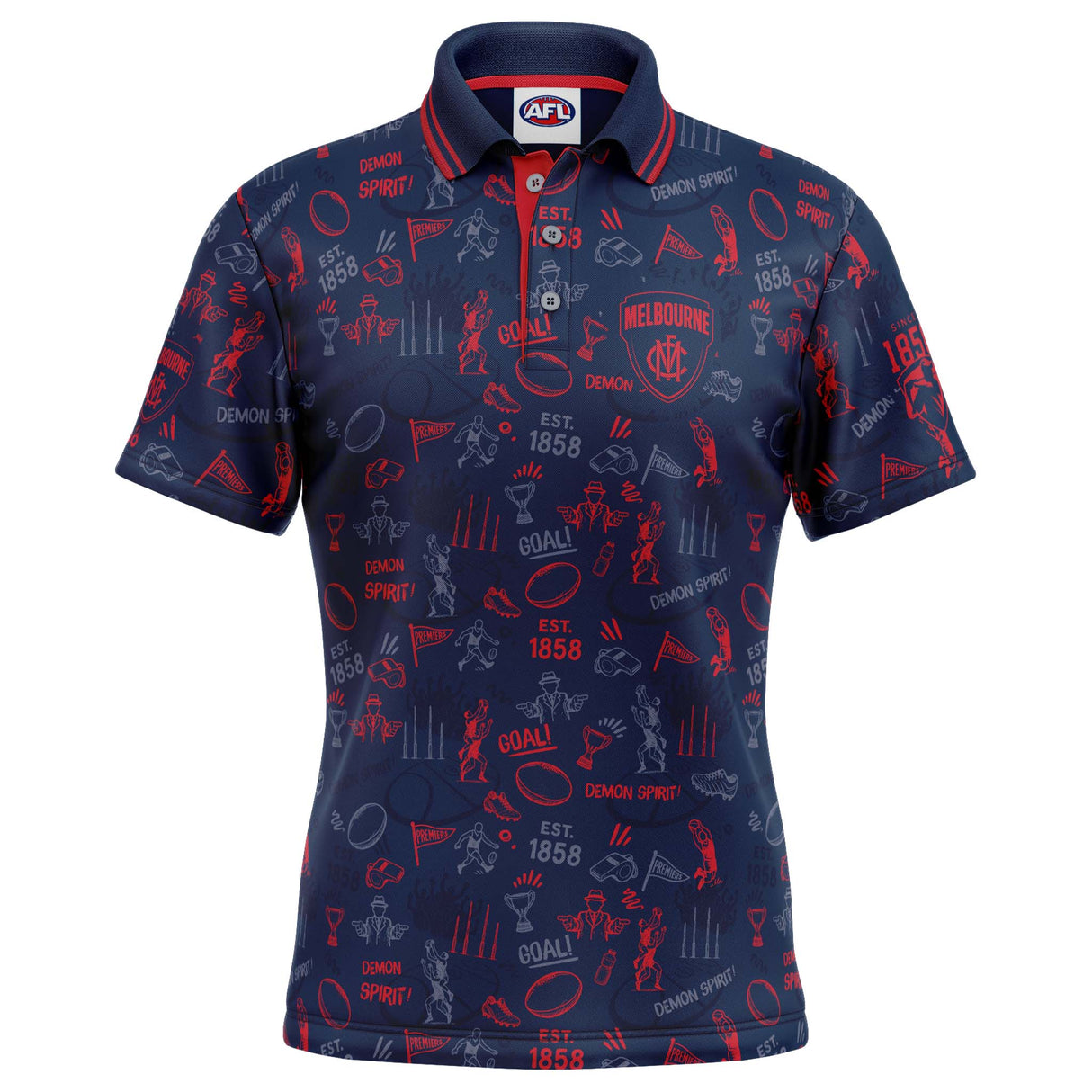 AFL Melbourne 'Scrambler' Golf Polo - Ashtabula