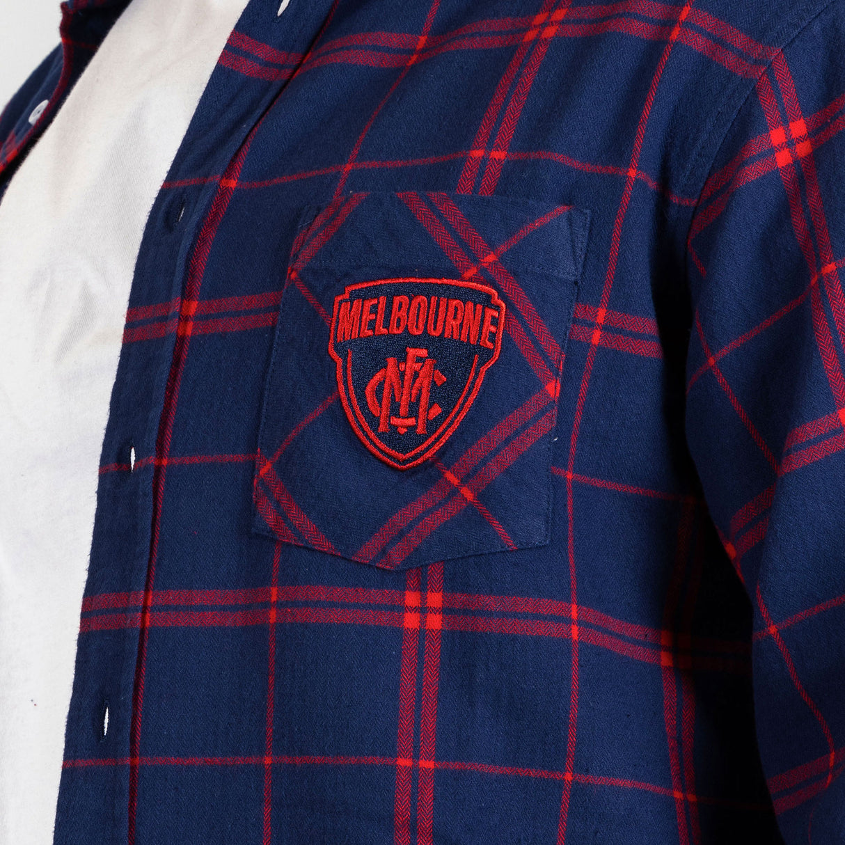 AFL Melbourne Demons 'Mustang' Flannel Shirt - Ashtabula