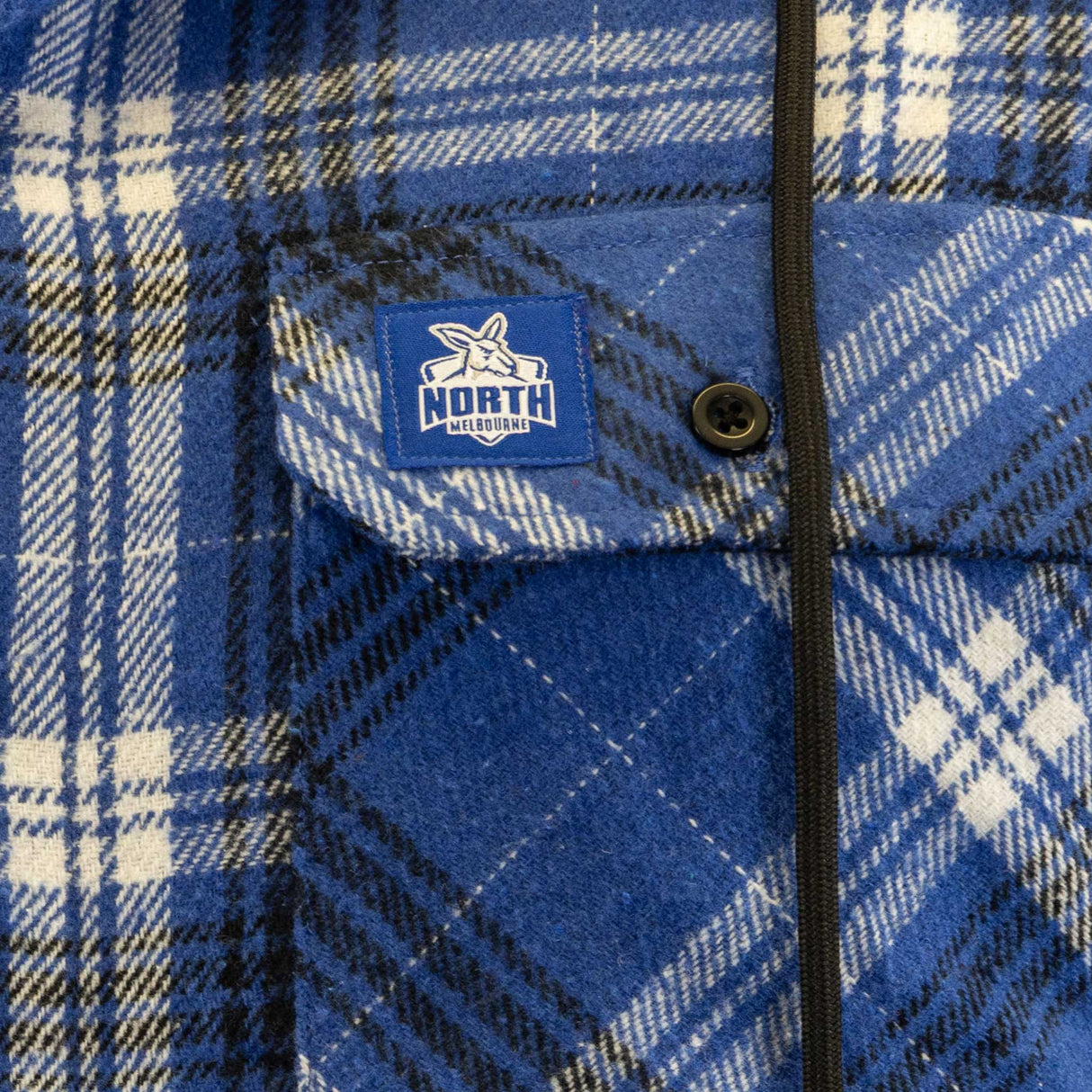 AFL North Melbourne 'Highland' Hooded Flannel Shirt - Ashtabula