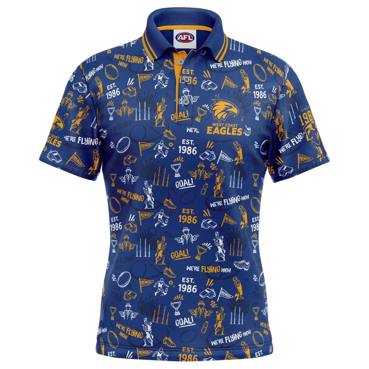 AFL West Coast Eagles 'Scrambler' Golf Polo - Ashtabula