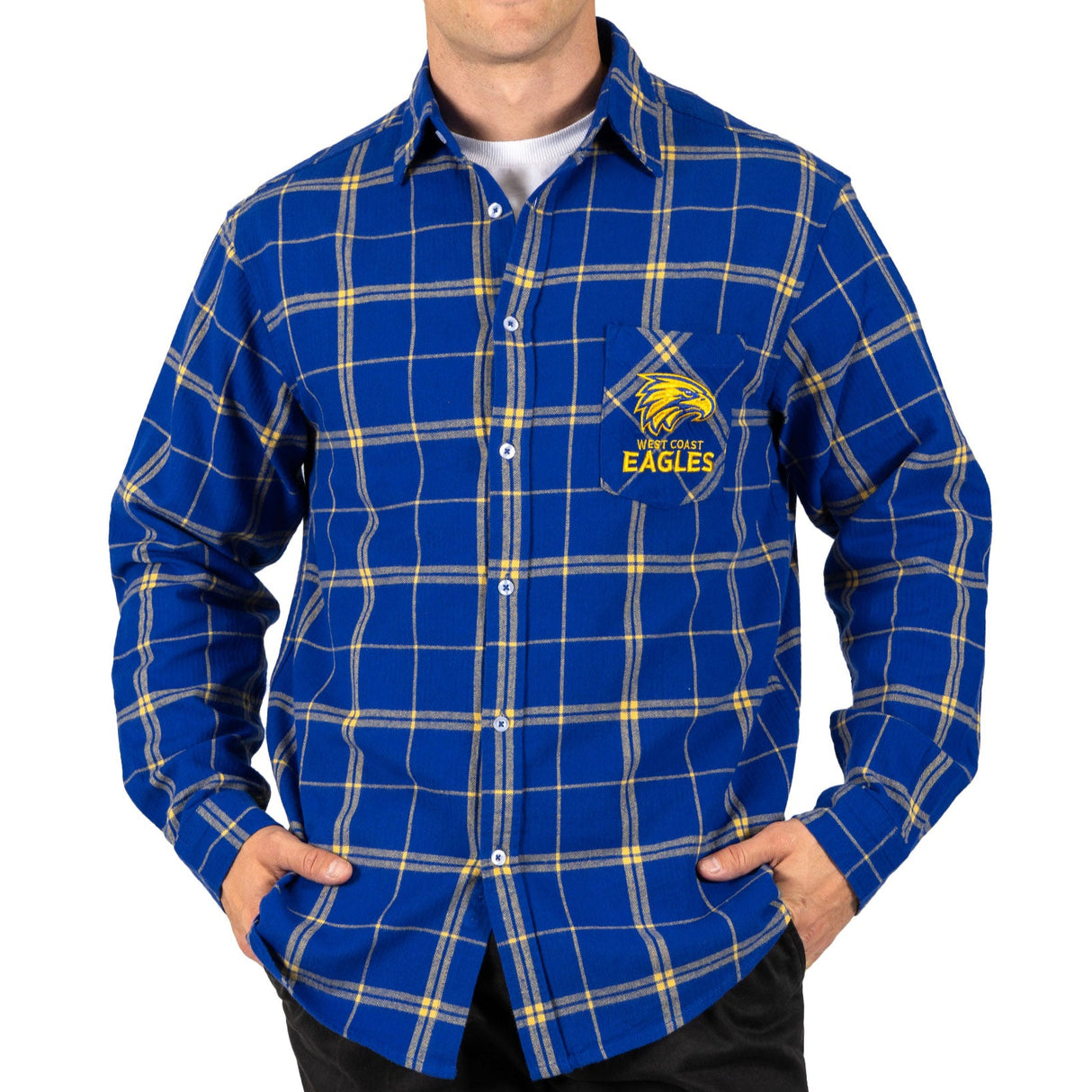 AFL West Coast Eagles 'Mustang' Flannel Shirt - Ashtabula