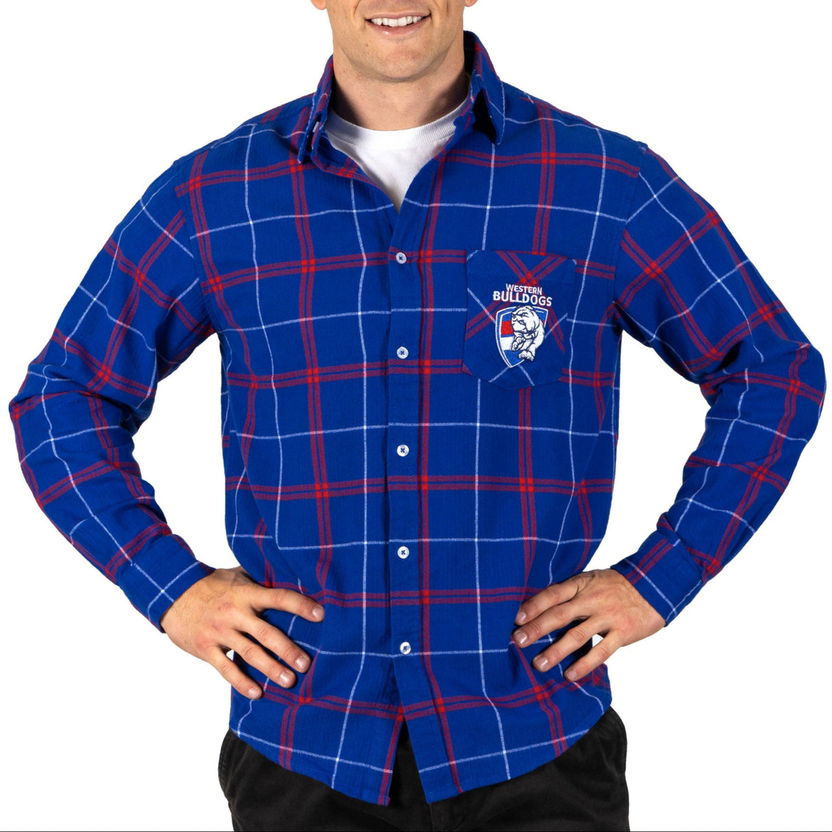 AFL Western Bulldogs 'Mustang' Flannel Shirt - Ashtabula
