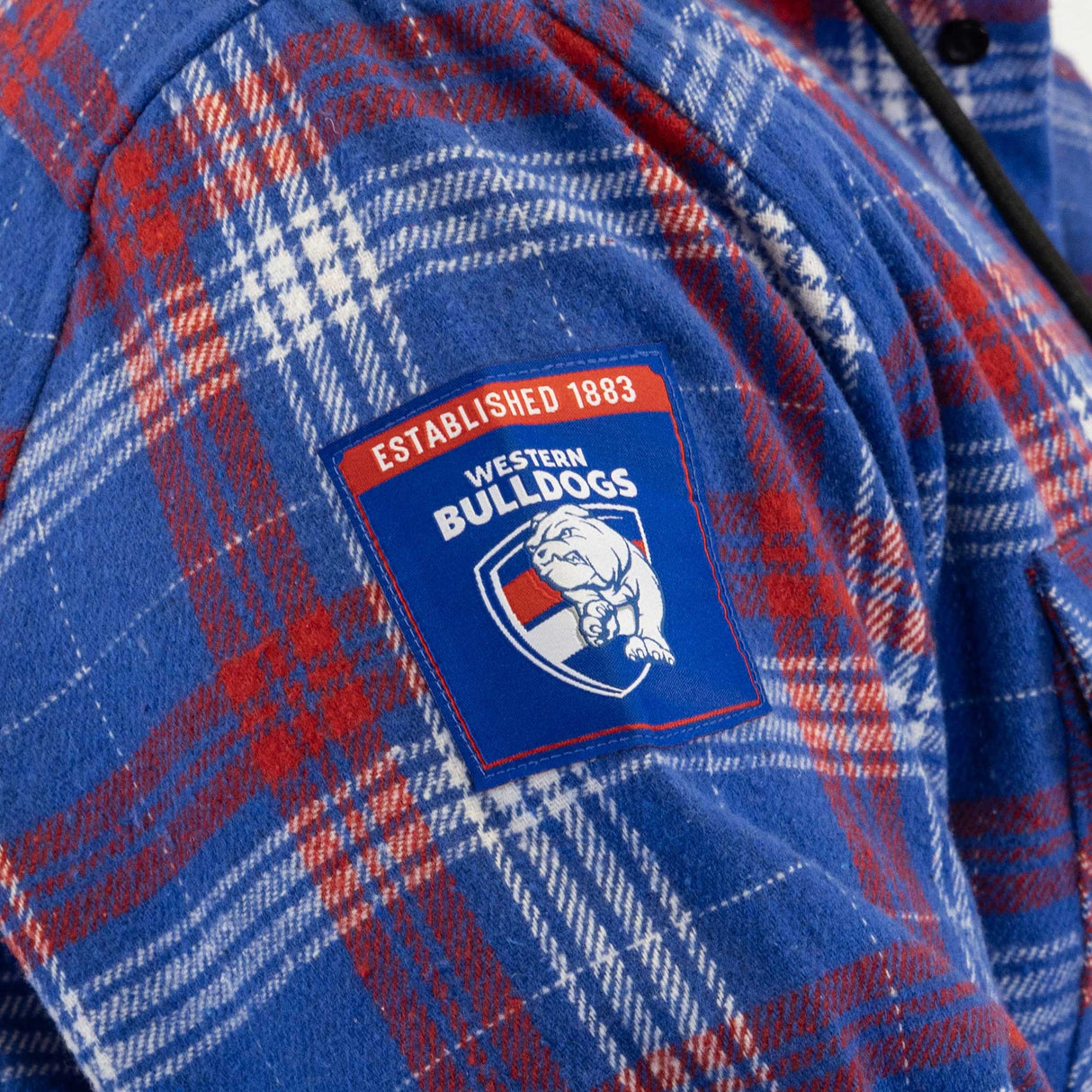 AFL Western Bulldogs 'Highland' Hooded Flannel Shirt - Ashtabula