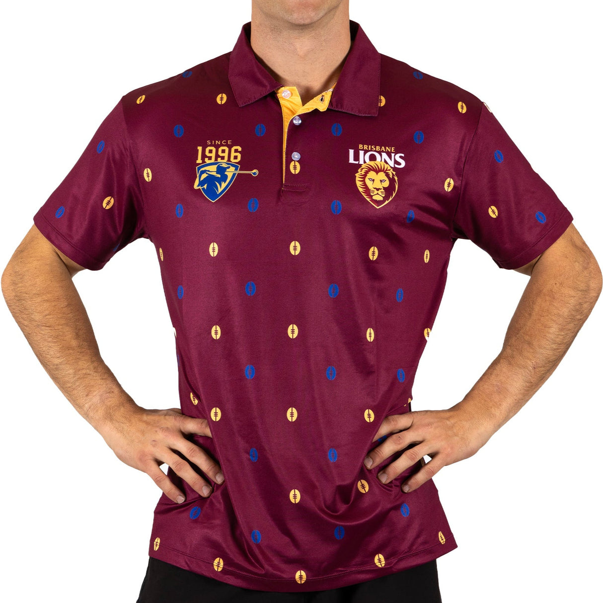 AFL Brisbane Lions 'Mulligan' Golf Polo - Ashtabula