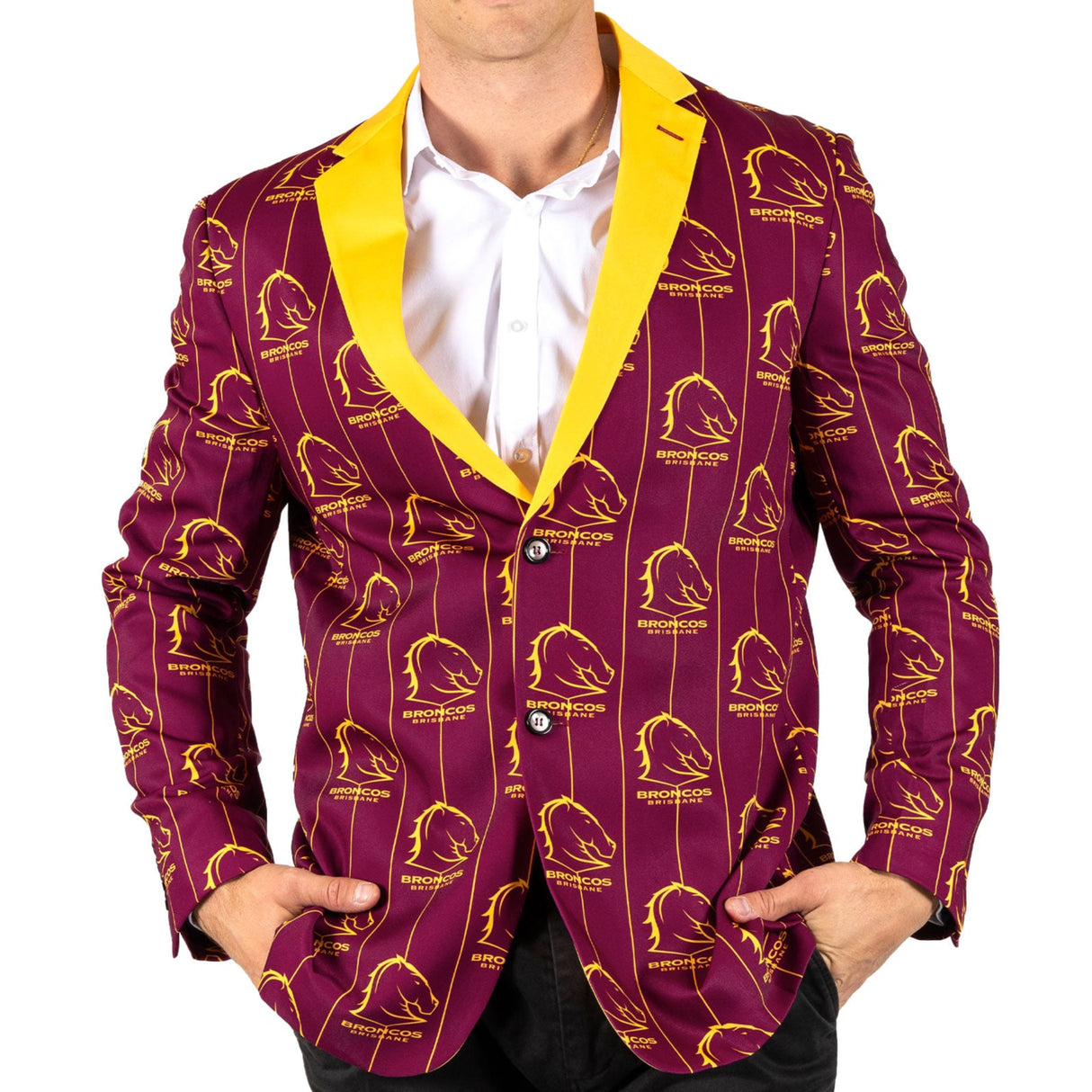 NRL Broncos 'Front Bar' Sports Jacket - Ashtabula