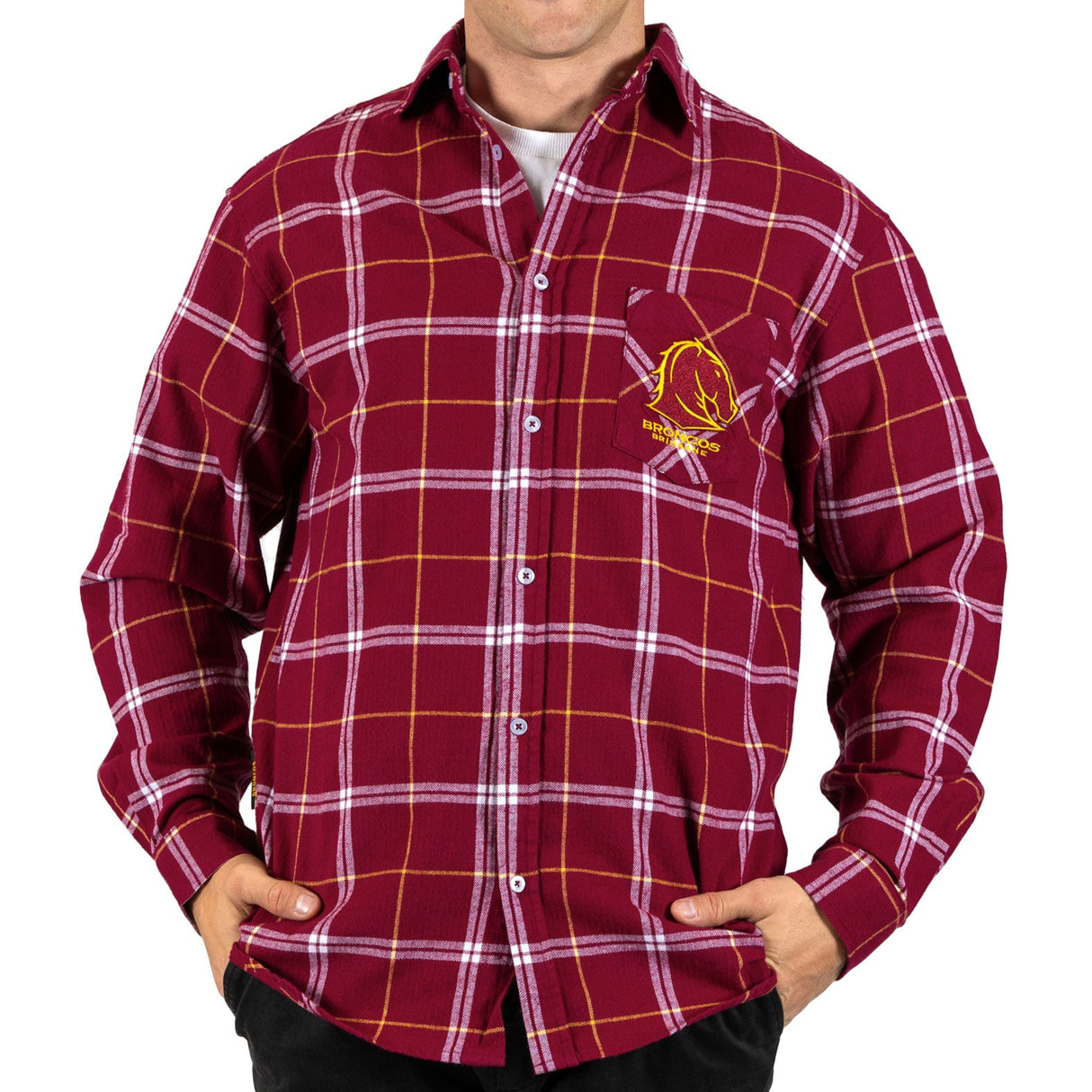 NRL Broncos 'Mustang' Flannel Shirt - Ashtabula