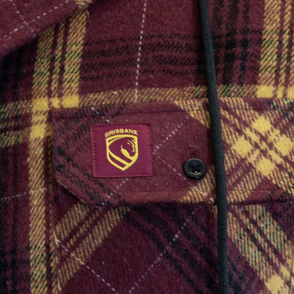 NRL Broncos 'Highland' Hooded Flannel Shirt - Ashtabula