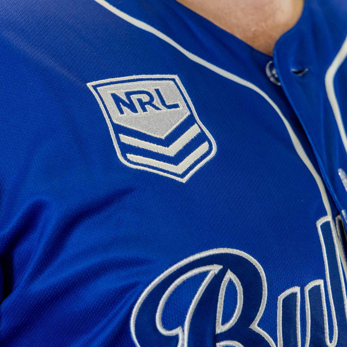 NRL Bulldogs 'Homer' Baseball Shirt - Youth - Ashtabula