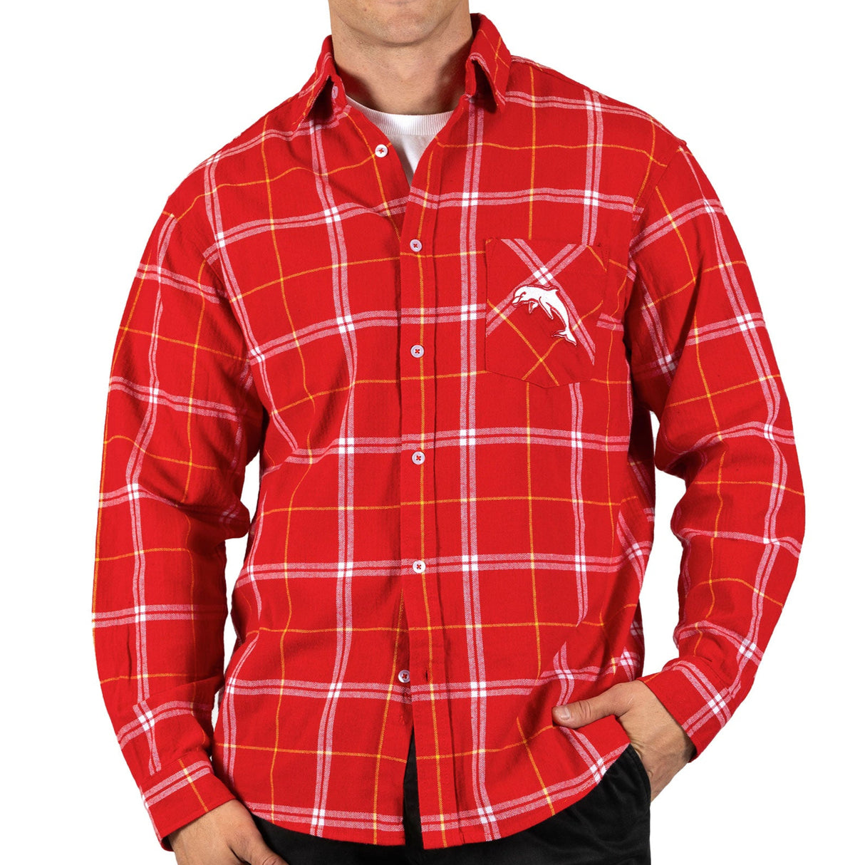 NRL Dolphins 'Mustang' Flannel Shirt - Ashtabula
