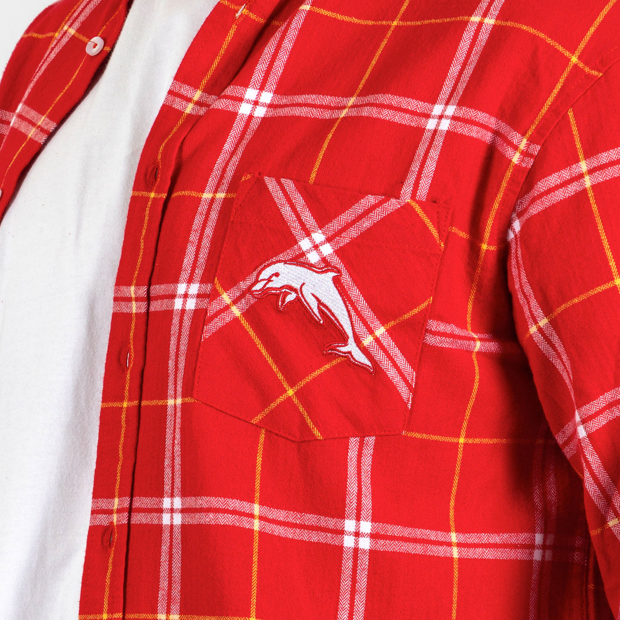 NRL Dolphins 'Mustang' Flannel Shirt - Ashtabula