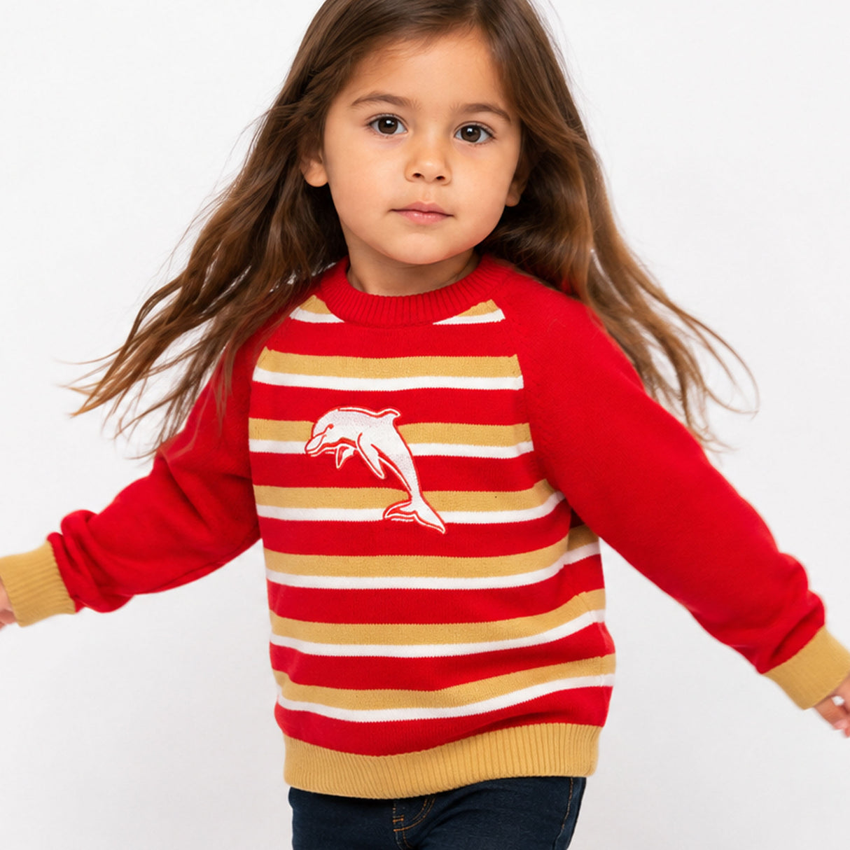 NRL Dolphins 'Crossbar' Kids Jumper - Ashtabula