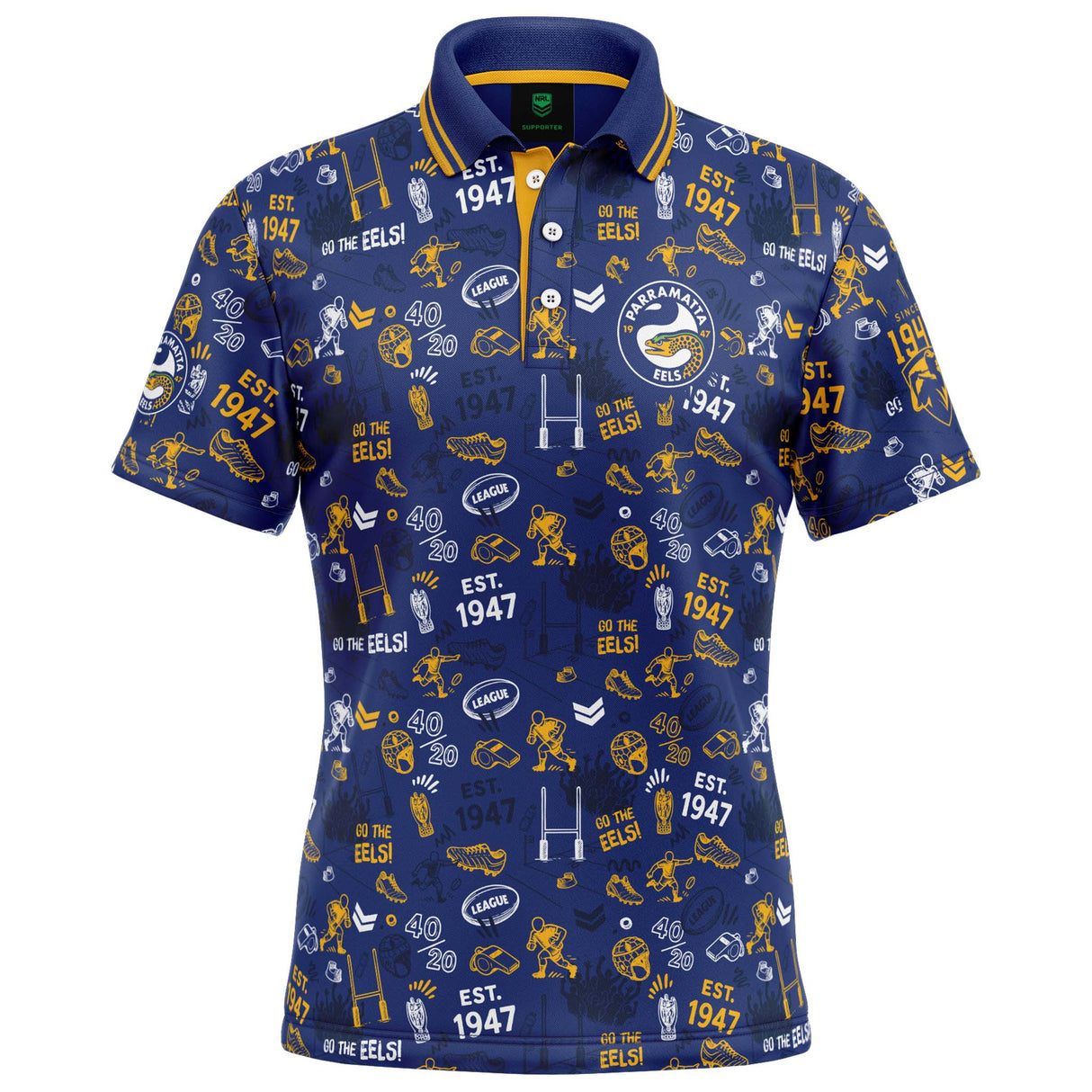 NRL Eels 'Scrambler' Golf Polo - Ashtabula