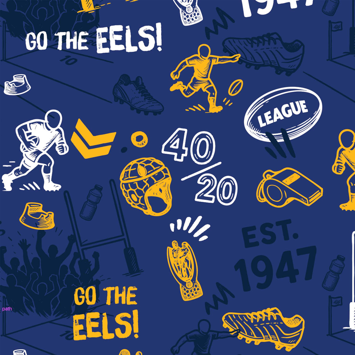 NRL Eels 'Scrambler' Golf Polo - Ashtabula