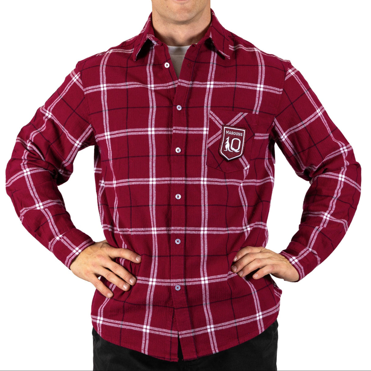 QLD Maroons 'Mustang' Flannel Shirt - Ashtabula