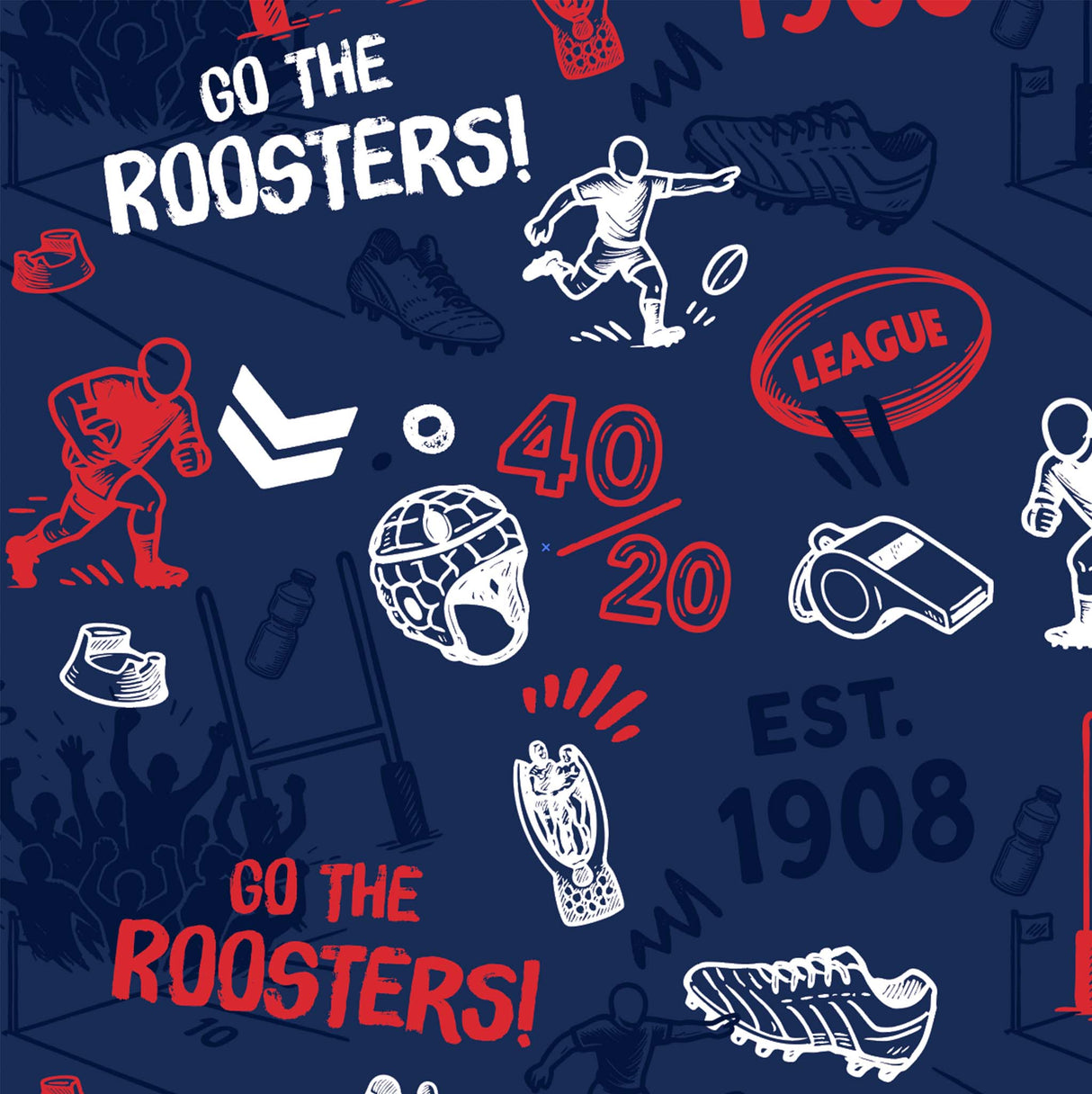 NRL Roosters 'Scrambler' Golf Polo - Ashtabula