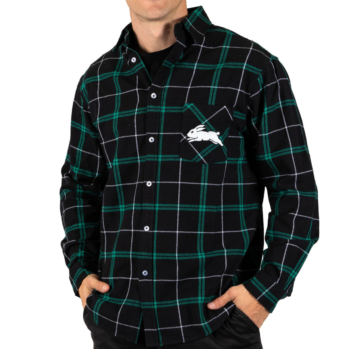 NRL Rabbitohs 'Mustang' Flannel Shirt - Ashtabula