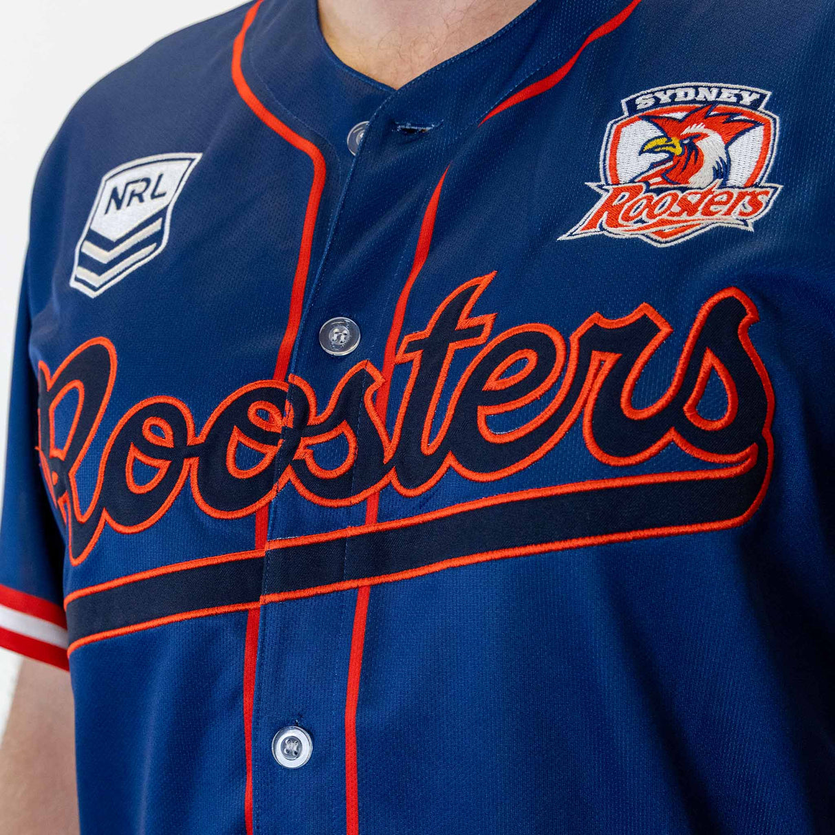 NRL Roosters 'Homer' Baseball Shirt - Youth - Ashtabula