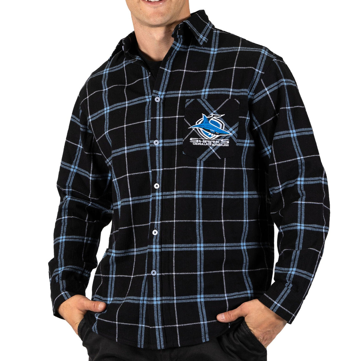 NRL Sharks 'Mustang' Flannel Shirt - Ashtabula