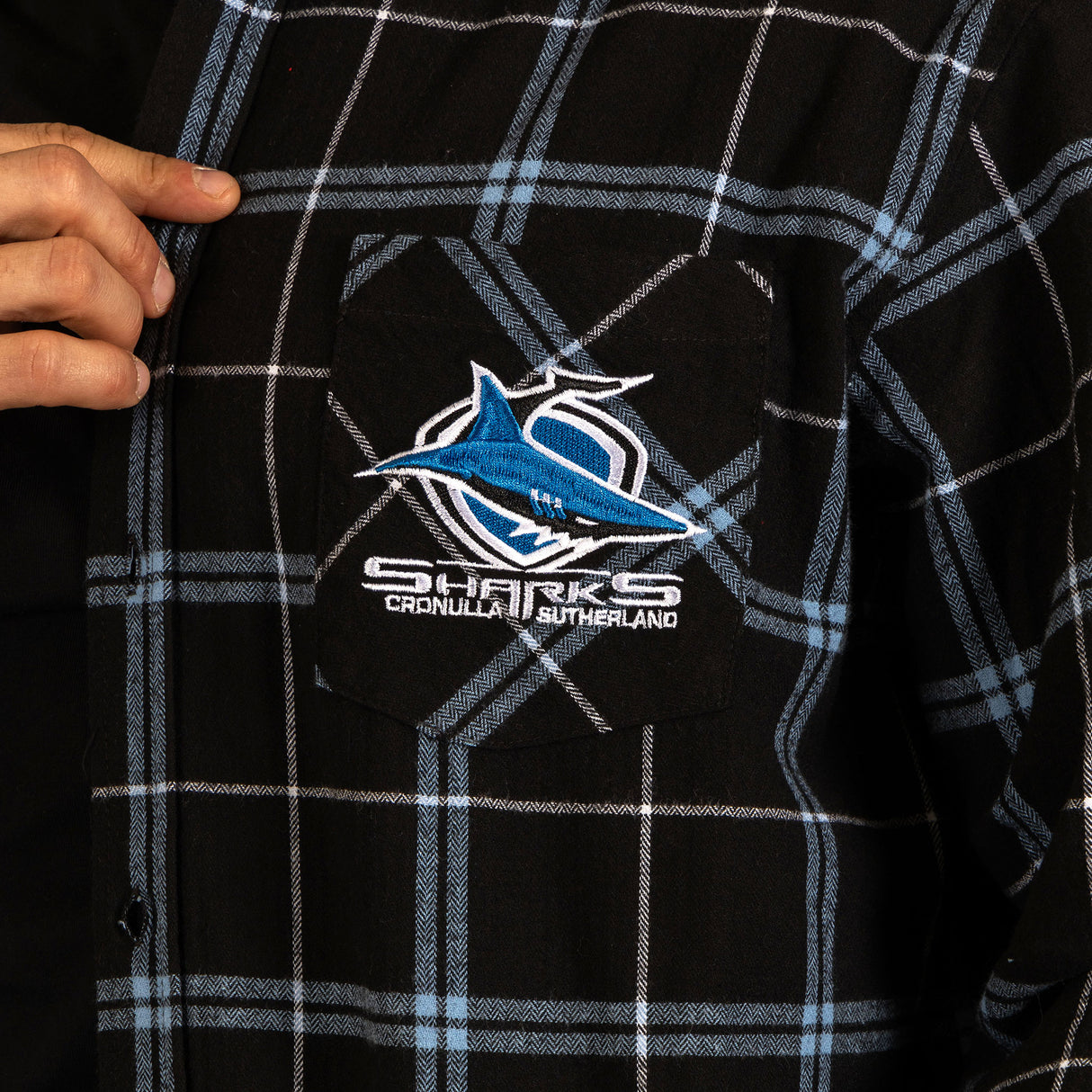 NRL Sharks 'Mustang' Flannel Shirt - Ashtabula