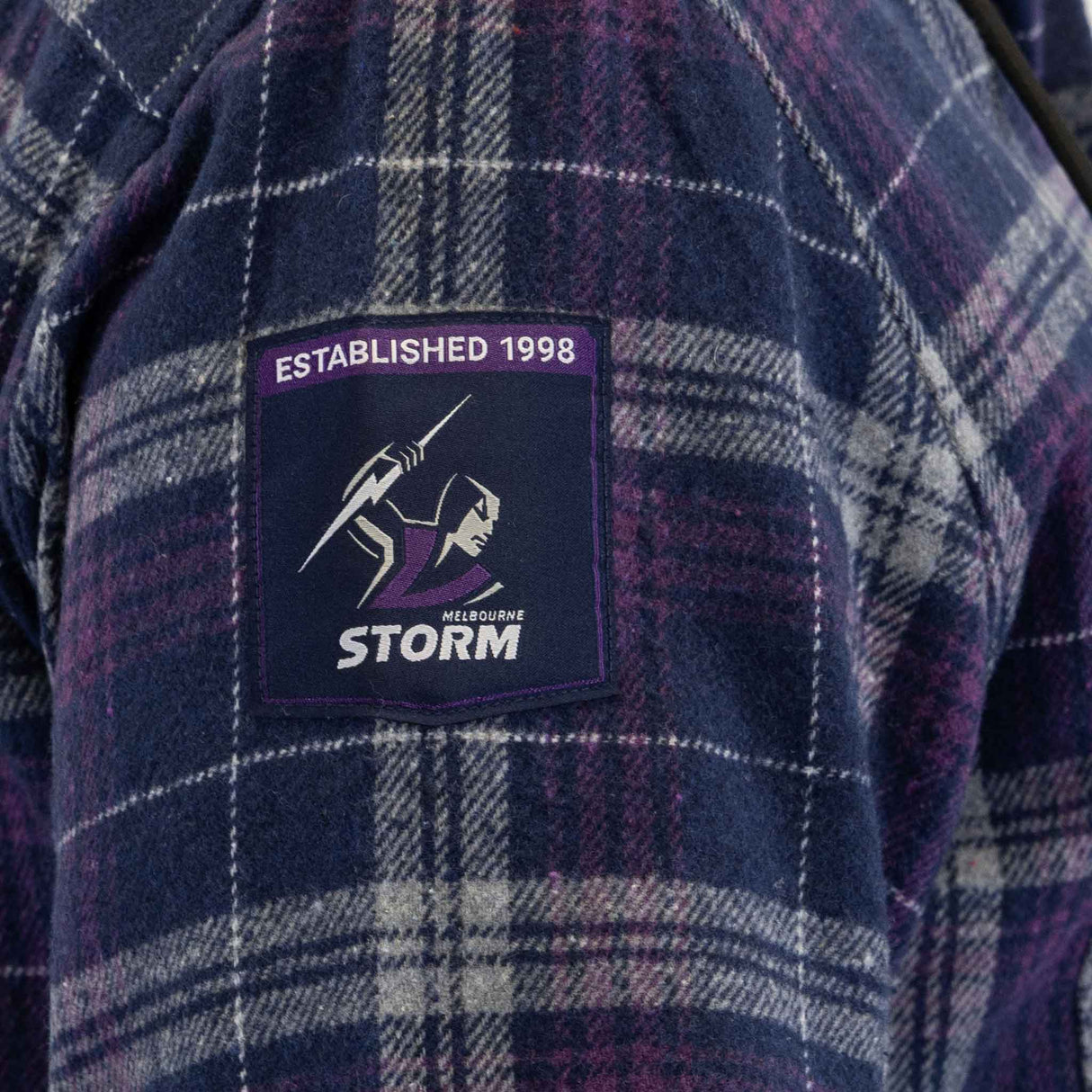 NRL Storm 'Highland' Hooded Flannel Shirt - Ashtabula