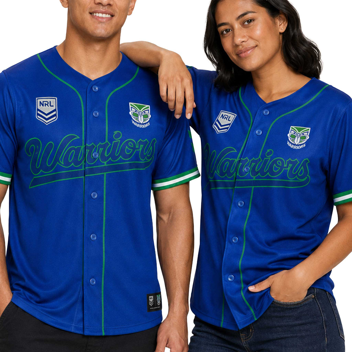 NRL Warriors 'Homer' Baseball Shirt - Ashtabula