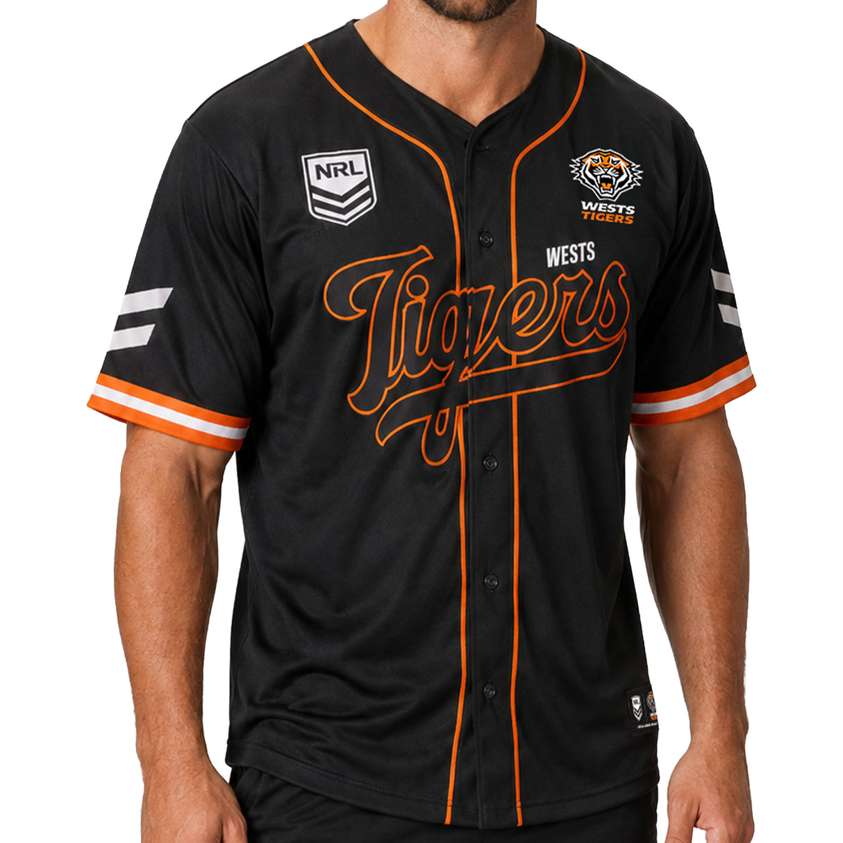 NRL Wests Tigers 'Homer' Baseball Shirt - Ashtabula