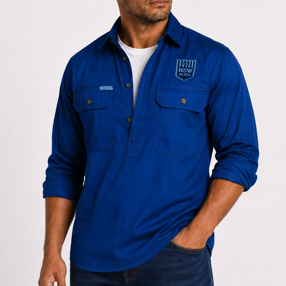 NSW Blues 'Long Yard' Work Shirt - Ashtabula