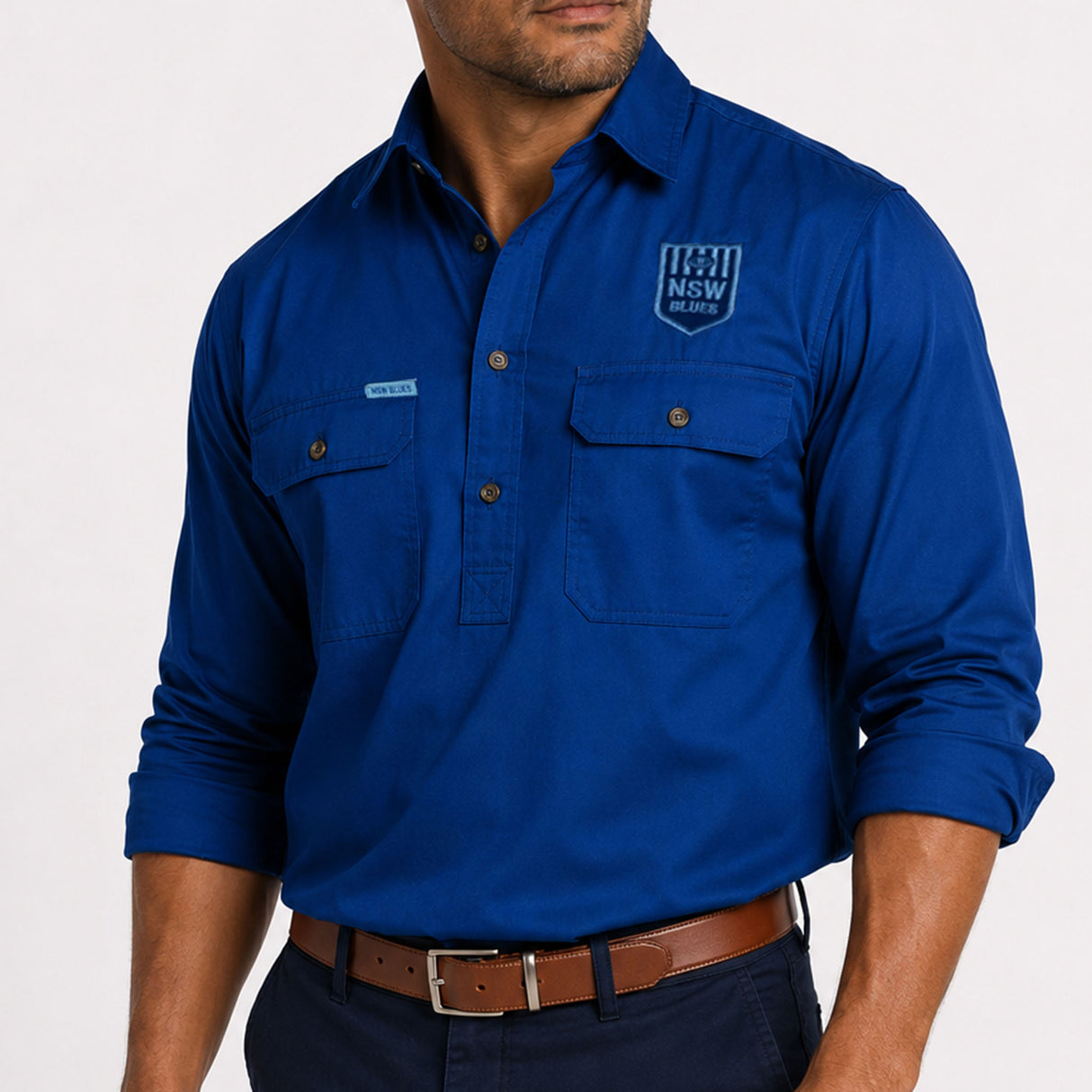 NSW Blues 'Long Yard' Work Shirt - Ashtabula