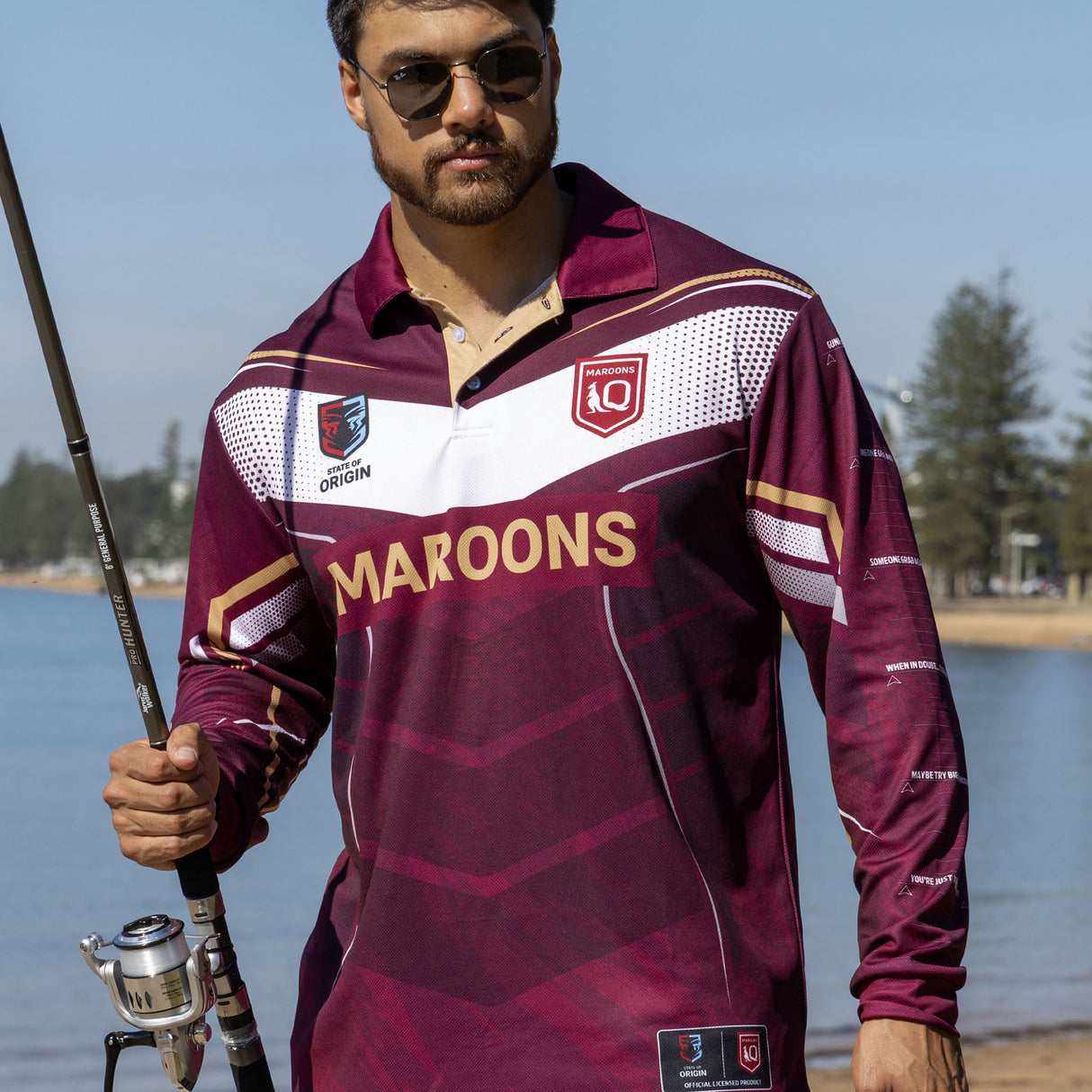QLD Maroons 'Cyber' Fishing Shirt