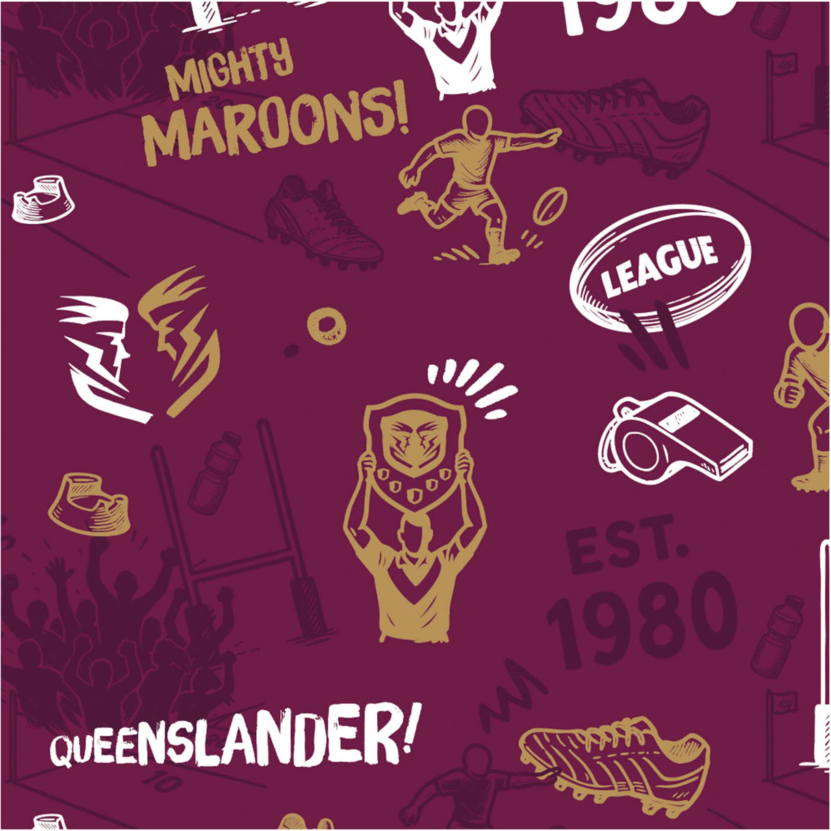 QLD Maroons 'Scrambler' Golf Polo - Ashtabula