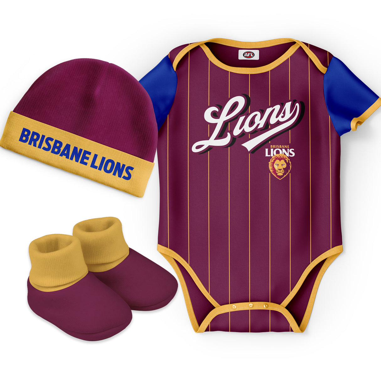 AFL Brisbane Lions 'Lullaby' 3pc Gift Set - Ashtabula