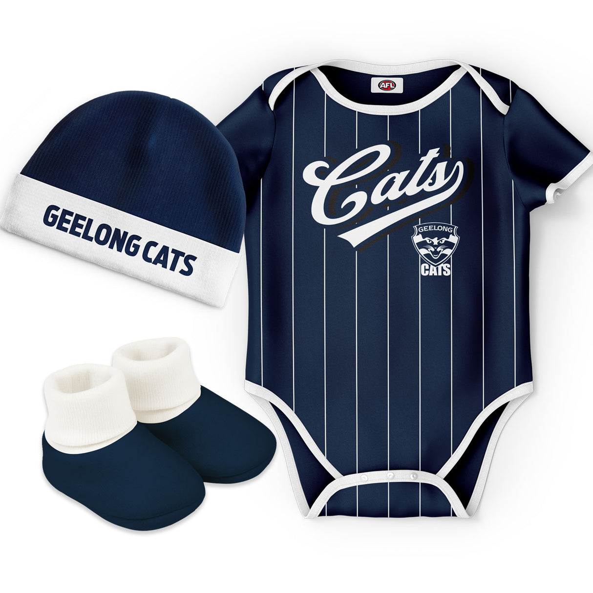 AFL Geelong Cats 'Lullaby' 3pc Gift Set - Ashtabula
