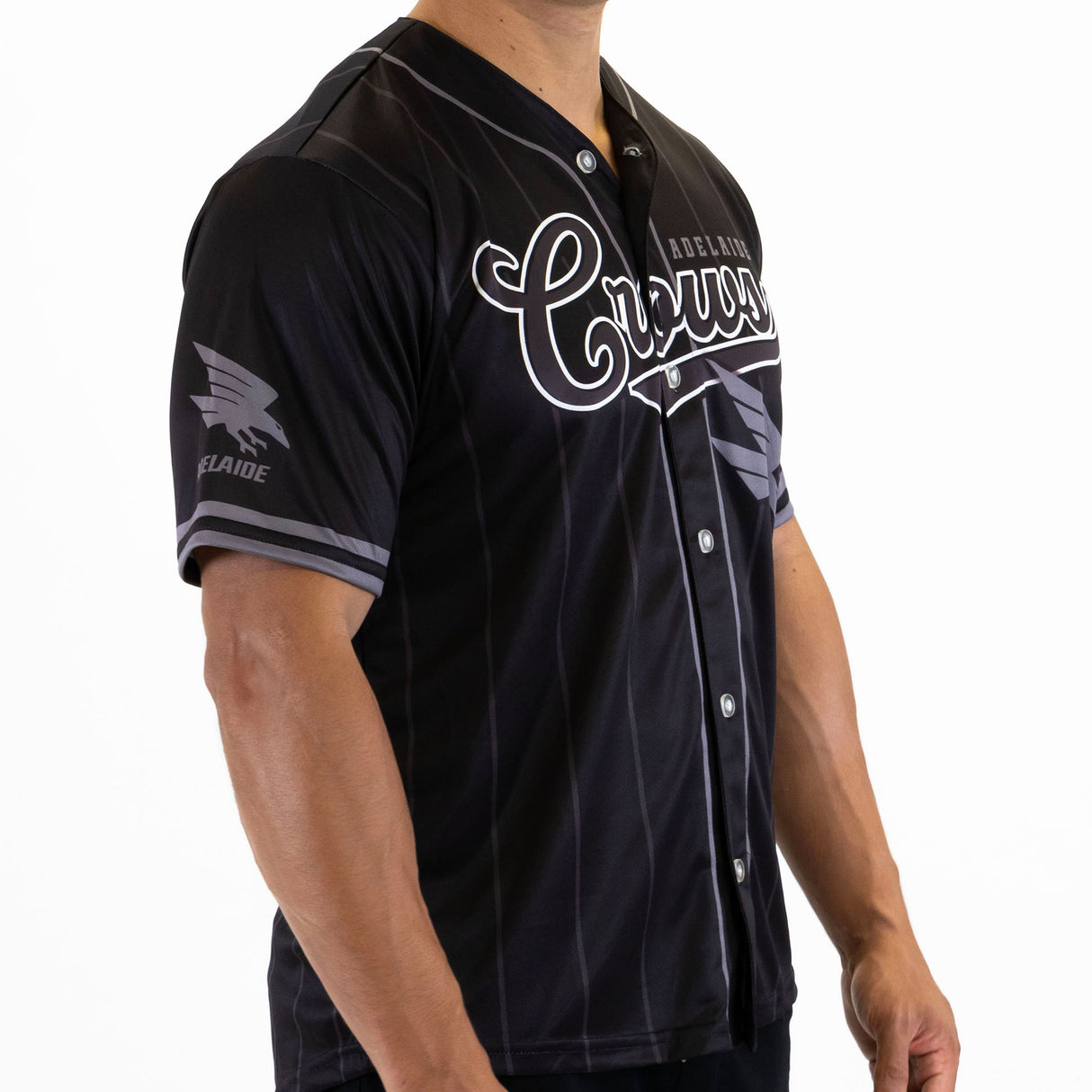 AFL Adelaide Crows Blackout Baseball Shirt - Ashtabula