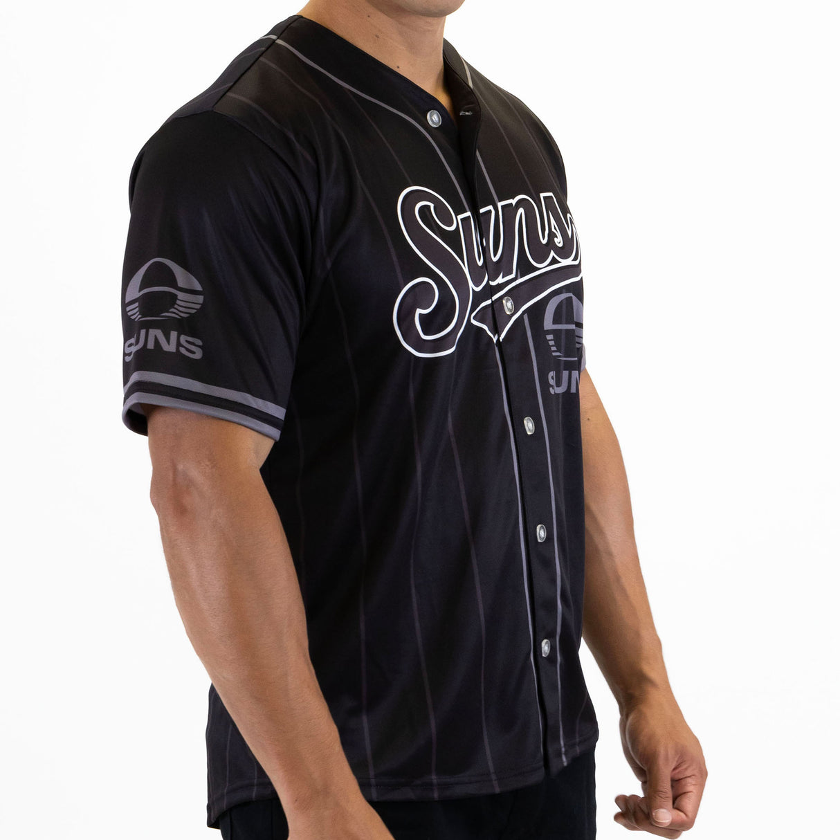 AFL Gold Coast Suns Blackout Baseball Shirt - Ashtabula