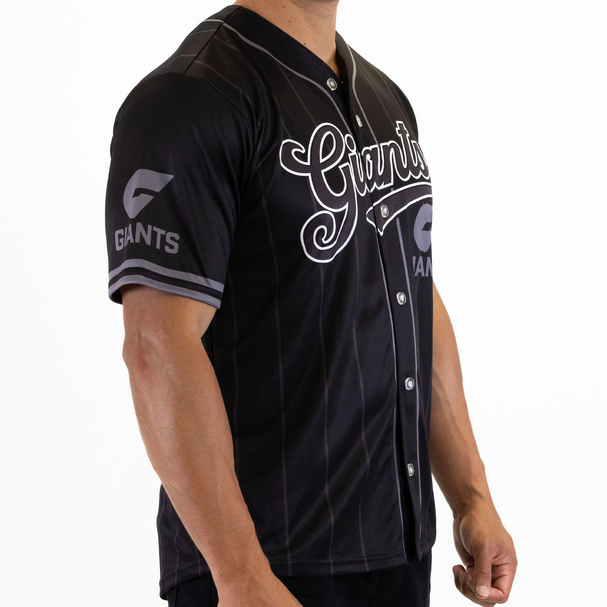 AFL GWS Giants Blackout Baseball Shirt - Ashtabula