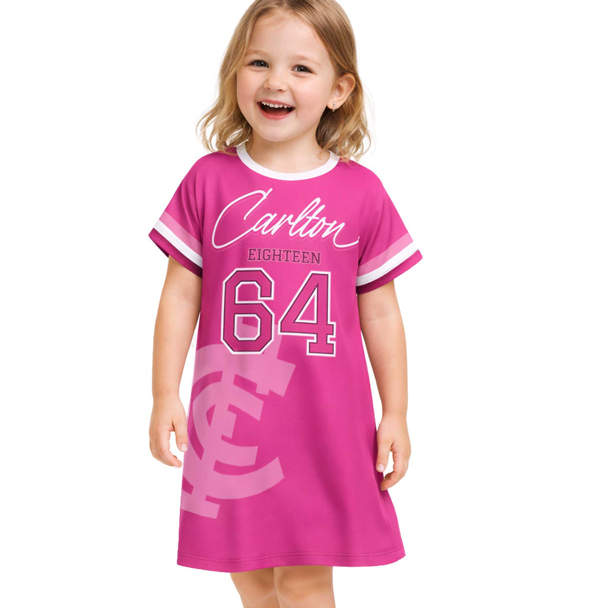 AFL Carlton 'Fuchsia Force' T-Shirt Dress - Ashtabula