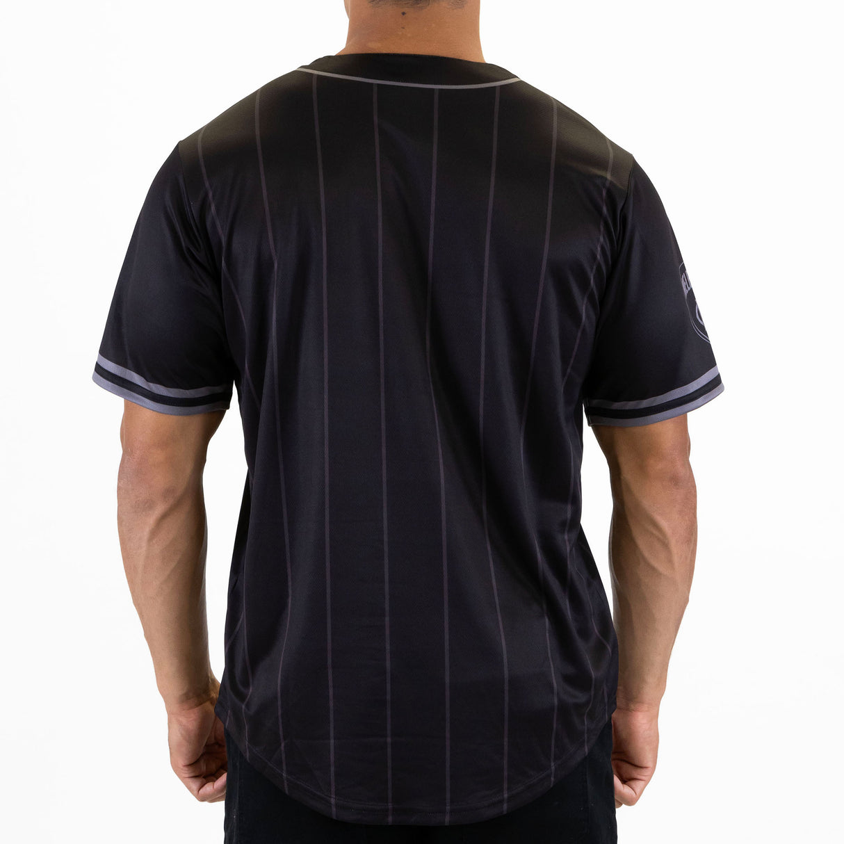 AFL Melbourne Demons Blackout Baseball Shirt - Ashtabula