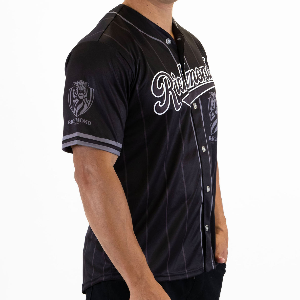 AFL Richmond Tigers Blackout Baseball Shirt - Ashtabula